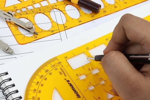 Rectangular Shapes Template Stencil Drafting Jewellery Design Tool 242x123mm