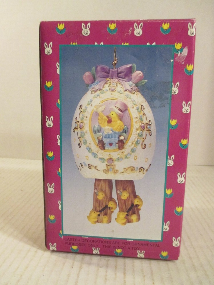 Easter Egg Happy Easter Wind Chime  hand painted porcelin