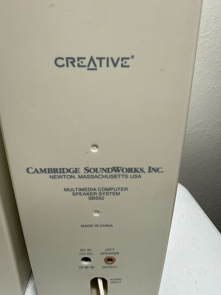 Cambridge Soundworks. Computer Speaker System SBS52 Working. No Power Adapter