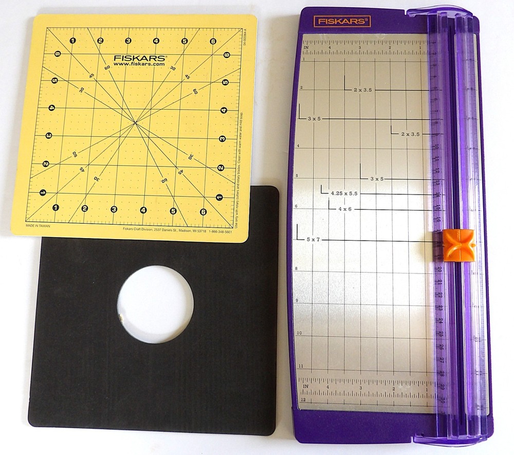 TWO FISKARS CRAFT CUTTING GUIDES