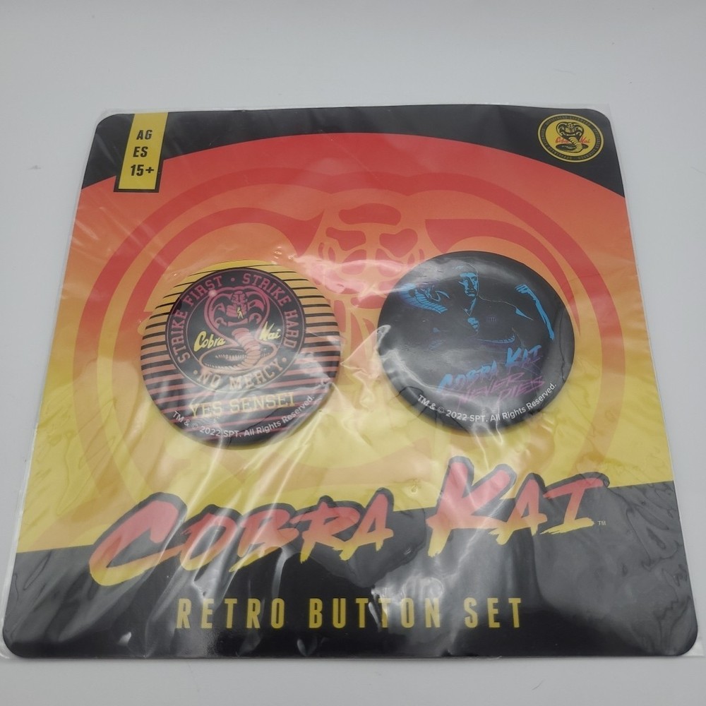 Cobra Kai Retro Button Set Lootcrate 2022