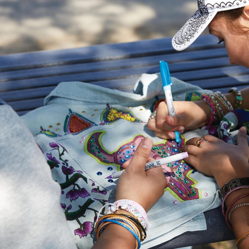 Permanent Markers Ultra Fine Point Assorted Colors 12 Count...