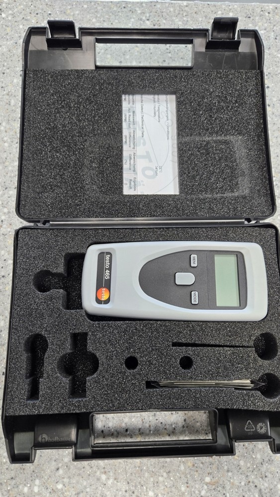 Testo 465 Non-Contact Tachometer, with Case