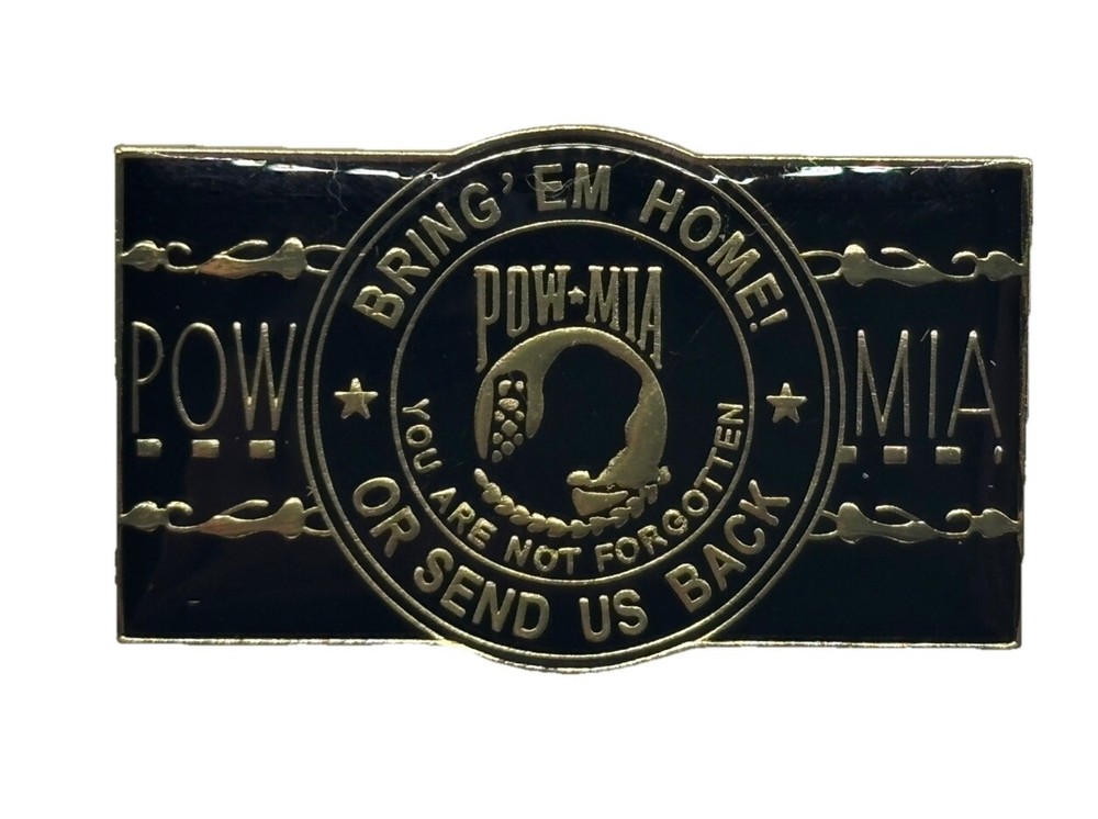 POW BRING EM HOME OR SEND US BACK LAPEL PIN NEW