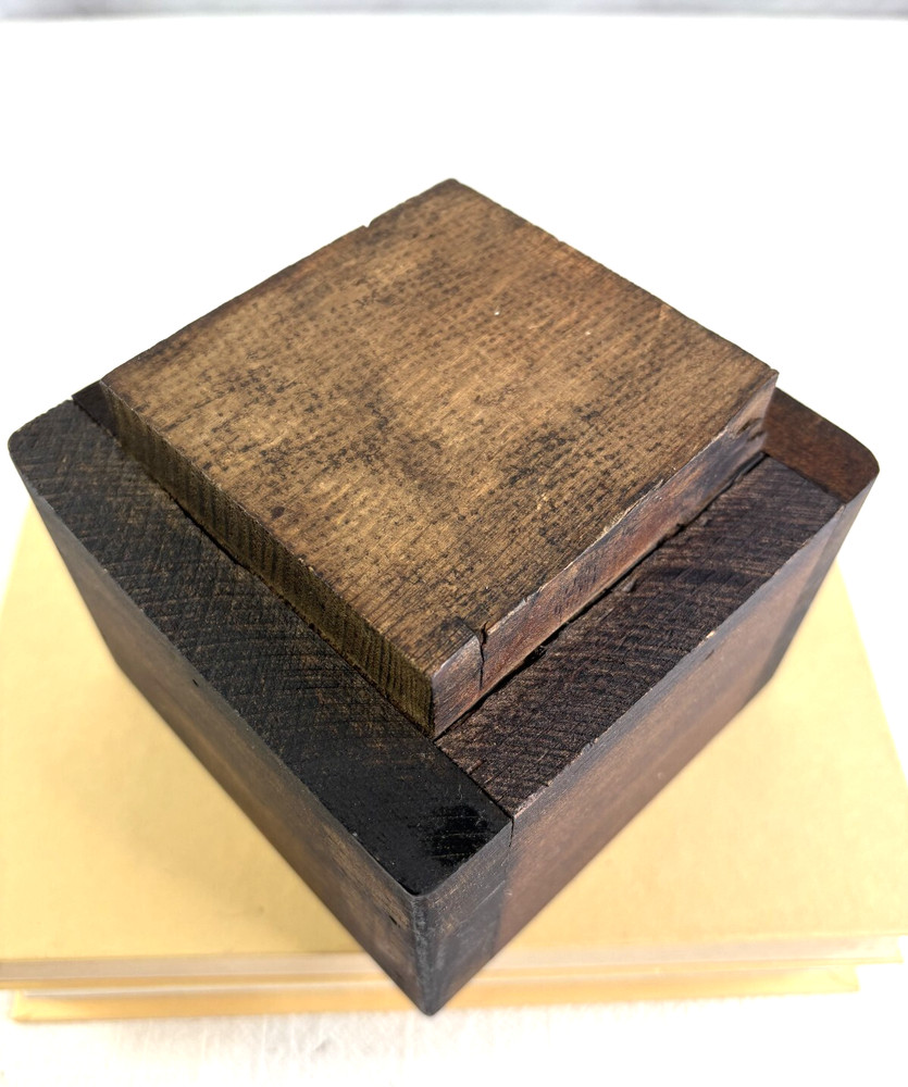 MCM Small Square Brown Wood Planter 5 x 5"