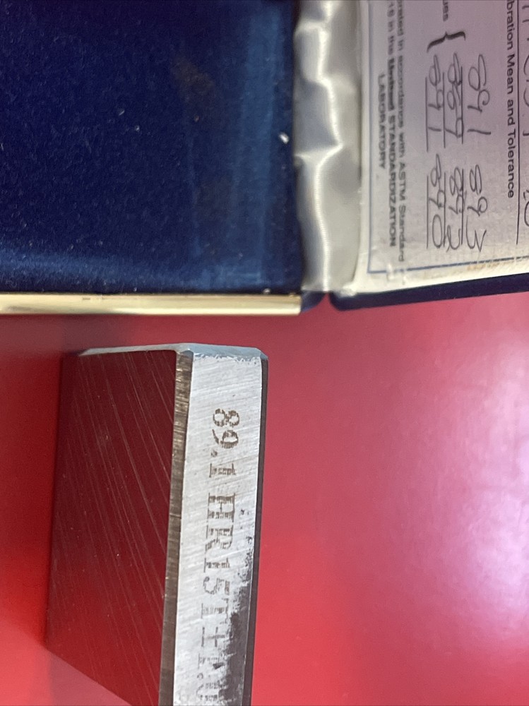 Hardness test block for 15T Scale