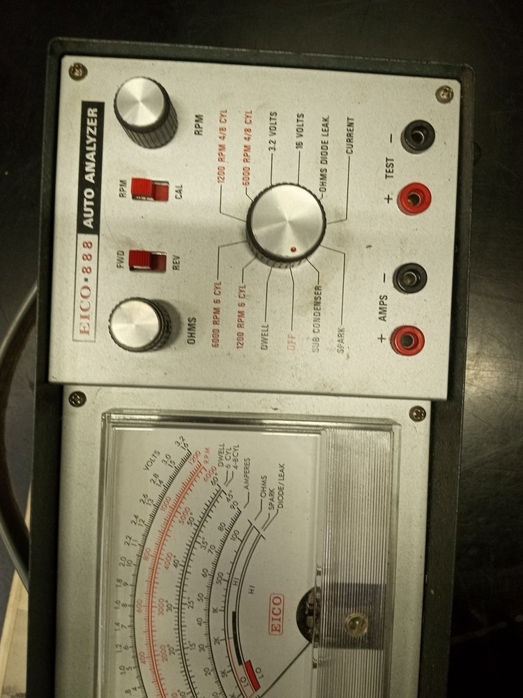 EICO Model 888 Vintage Auto Analyzer Universal Engine Analyzer Meter With Leads