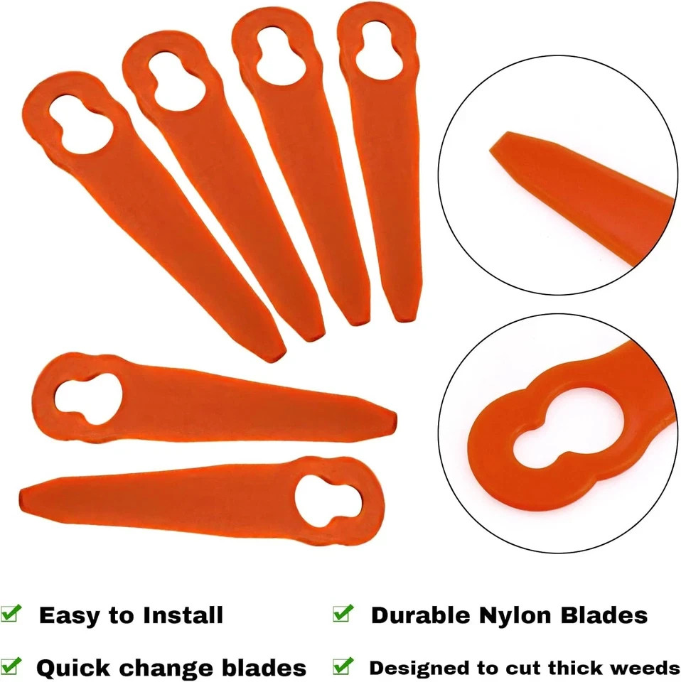 48Pcs Plastic String Trimmer Head Blades Replacement for Stihl Polycut 2-2 4008