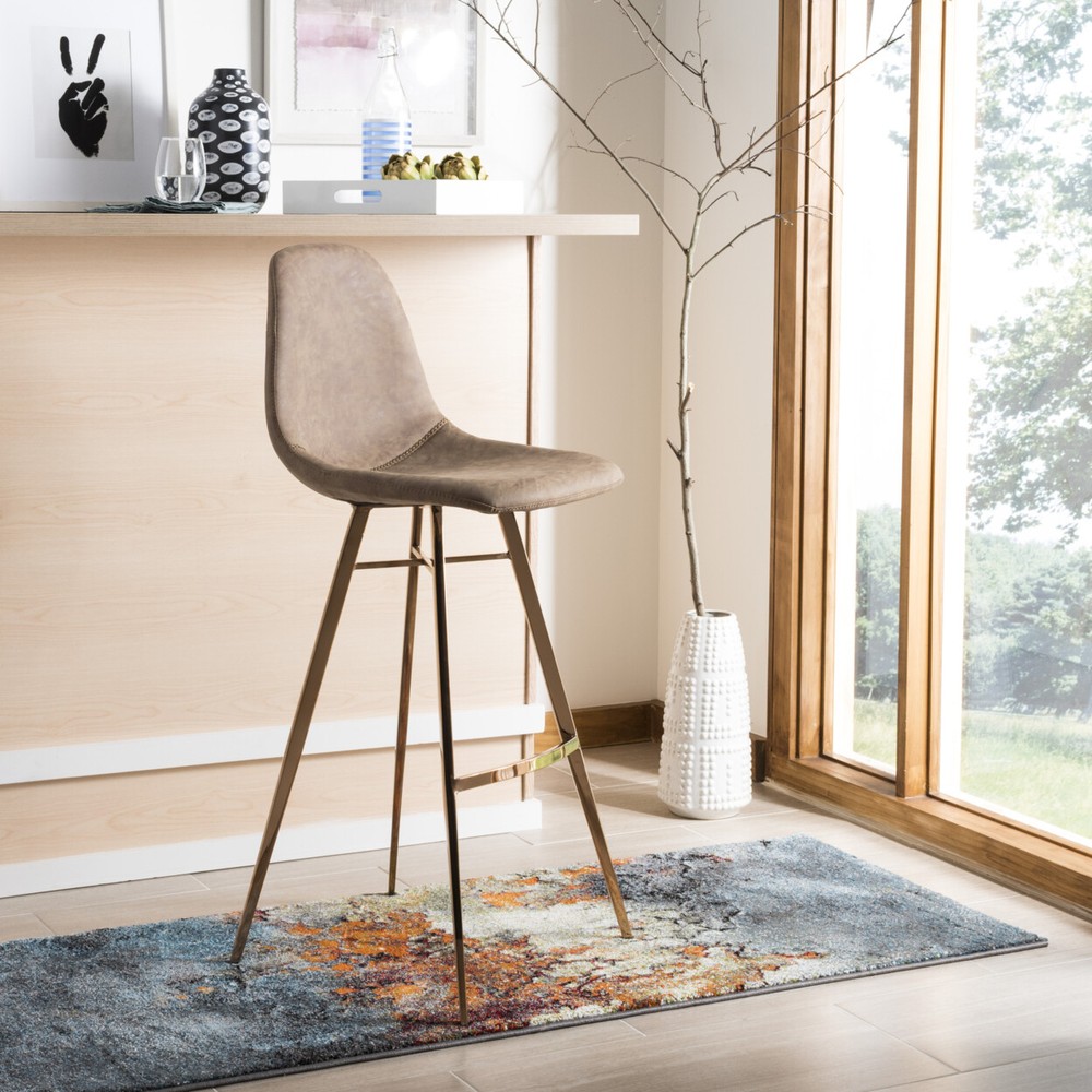 SAFAVIEH Mathison Bar Stool | Brown / Copper |
