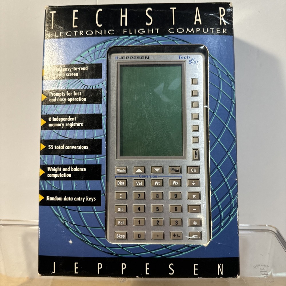 Open Box Jeppesen TechStar Electronic Flight Computer. Techstar Nice.