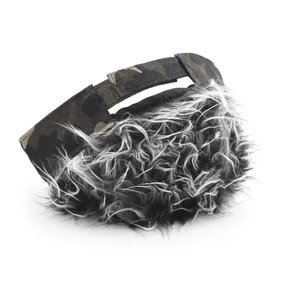 ANGGREK Men Short Wig Headband, Artificial One Size (Adjustable), grey