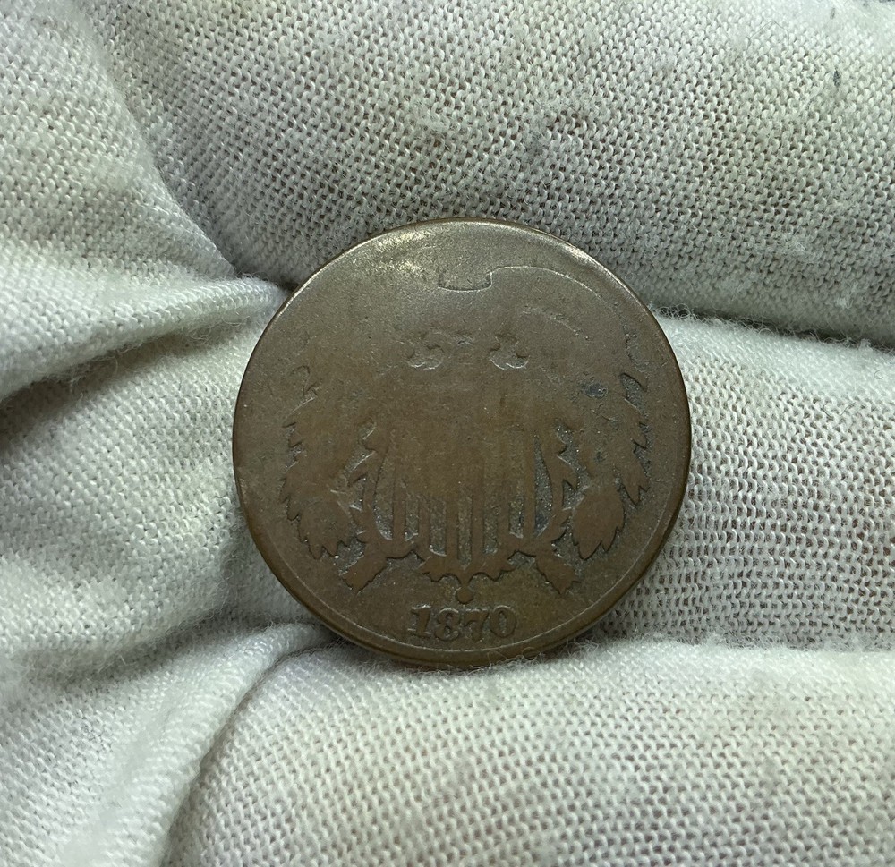 1870 Two Cent Piece, Better Date, A350