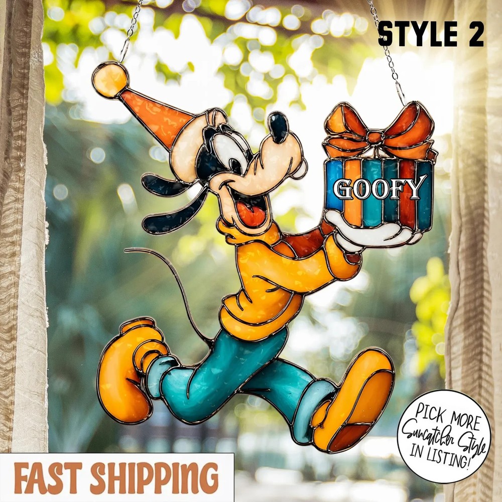 Personalized Goofy Window Acrylic Suncatcher, Gift for Decor Window