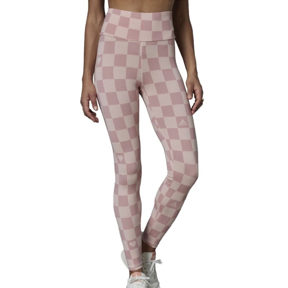 Adidas Pink Checkered Leggings