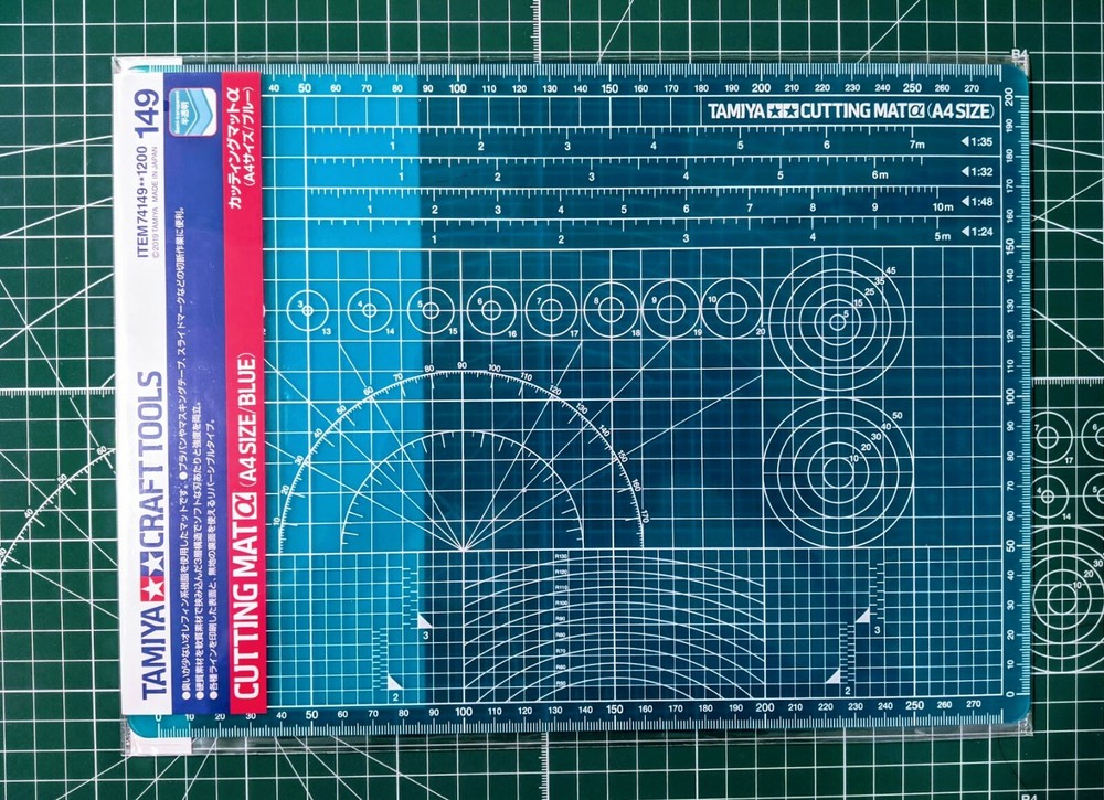 Tamiya Cutting Mat (A4 Size/Blue) 74149