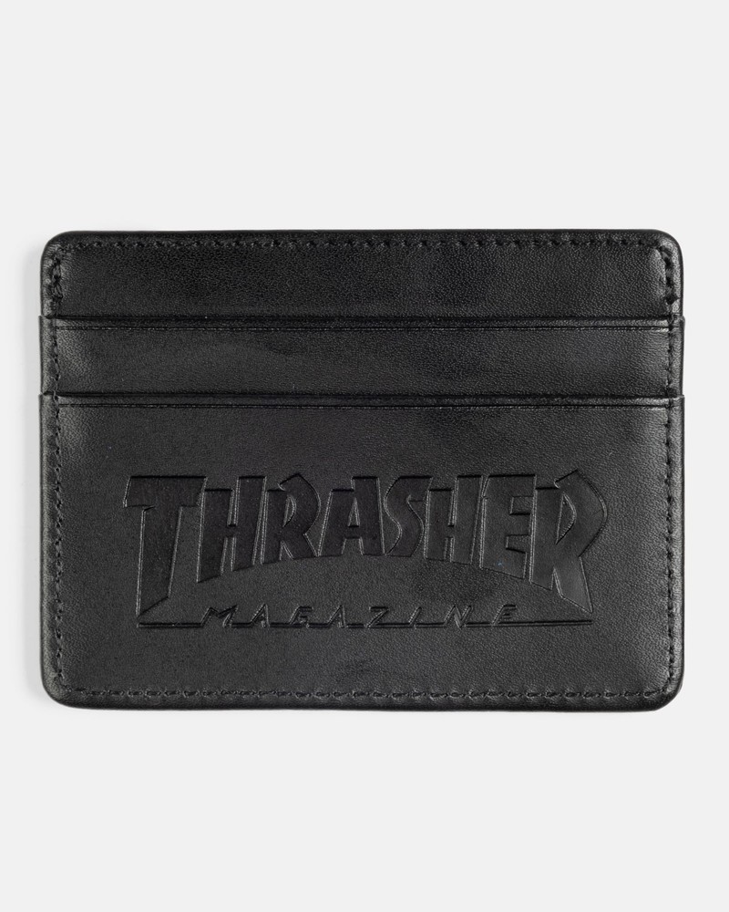 Thrasher Leather Card Black Wallet