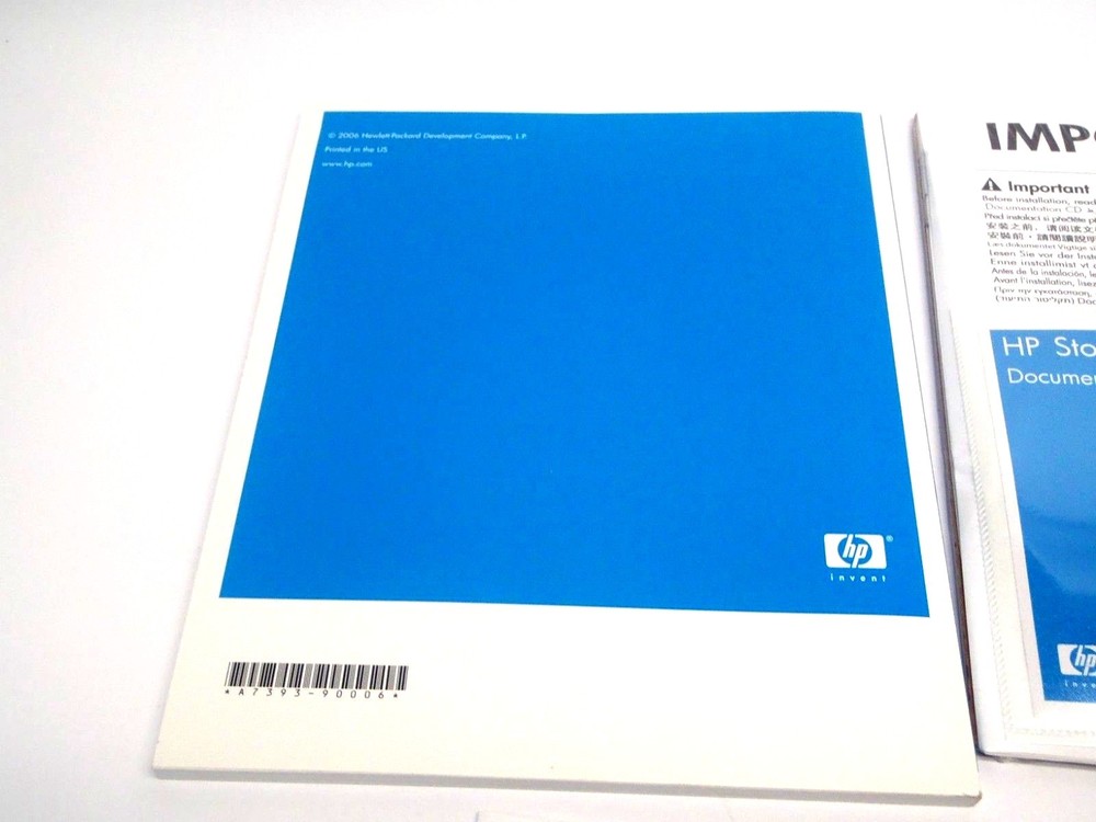 HP Storage Works Documentation CD/ SAN Switch Installation Guide Pack