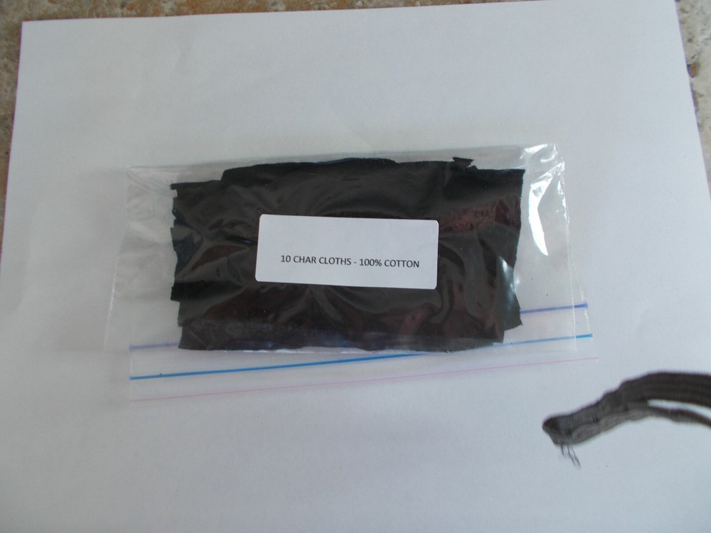 Char Cloth Fire Starter 10 Pieces 