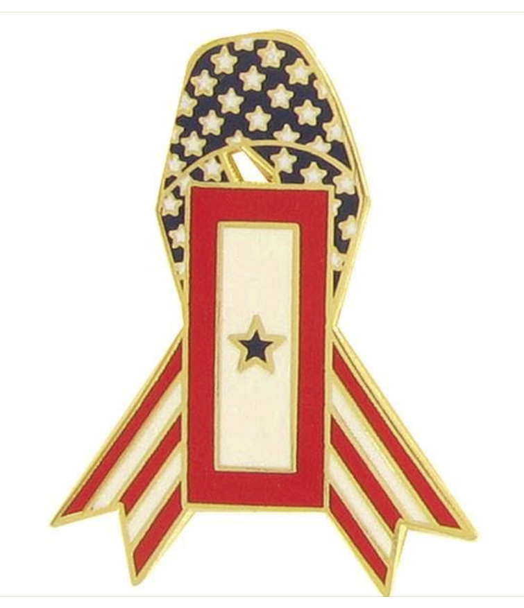 Vanguard LAPEL PIN: SERVICE BANNER FLAG
