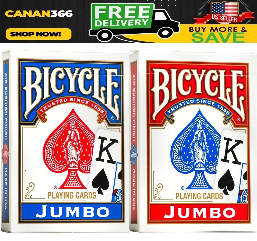 Bicycle Playing Cards, Jumbo Index, 2 Pack