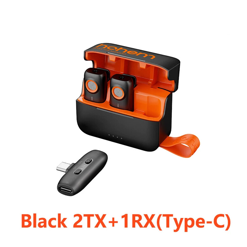 Hohem MIC-01 Wireless Lavalier Microphone 2 Transmitters 1 Receiver for Android