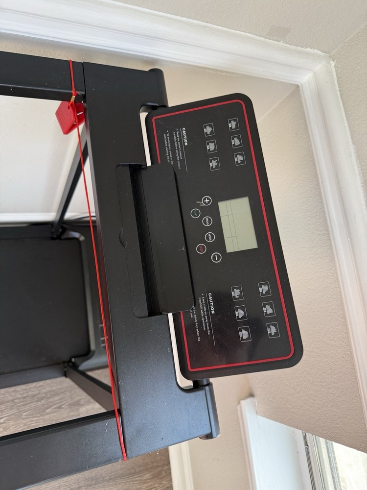 Black Compact Electric Treadmill Foldaway Safety Key Digital Display 6 Programs