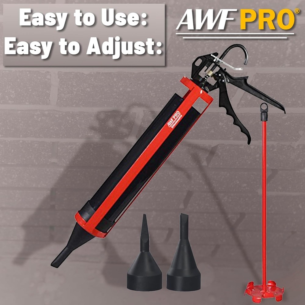 Mortar Pointing Gun - 1 Quart Capacity, 12:1 Thrust for Precision Work