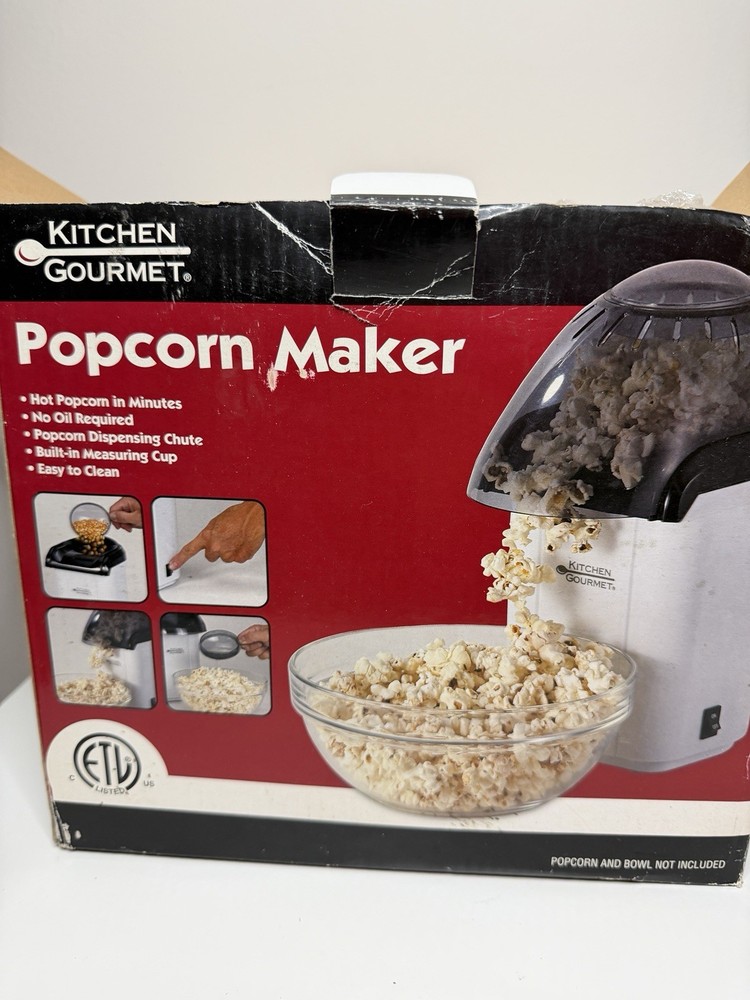 Kitchen Gourmet Hot Air Popcorn Maker In Box