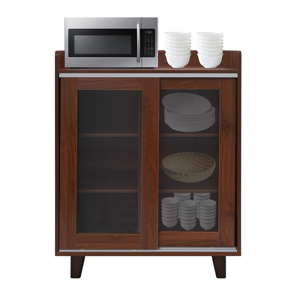 3-Tier Sideboard Cabinet Kitchen Storage Organizer Floor Standing Storage Holder