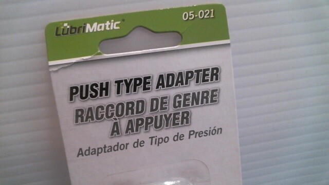 Lubrimatic Push Type Adapter (05-021) FS