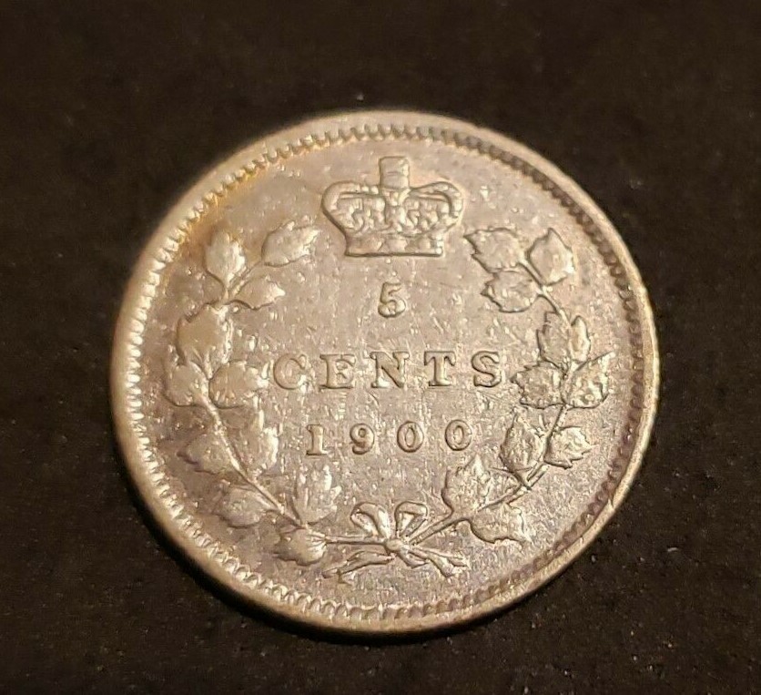 1900 oval 00's variety Canada Silver Five Cents
