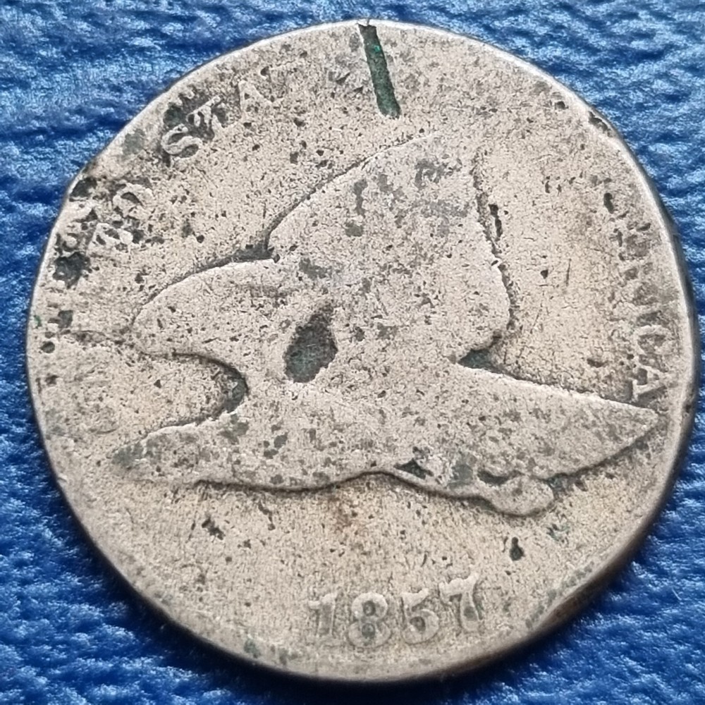 1857 Flying Eagle Cent 1c Circulated Details #72912