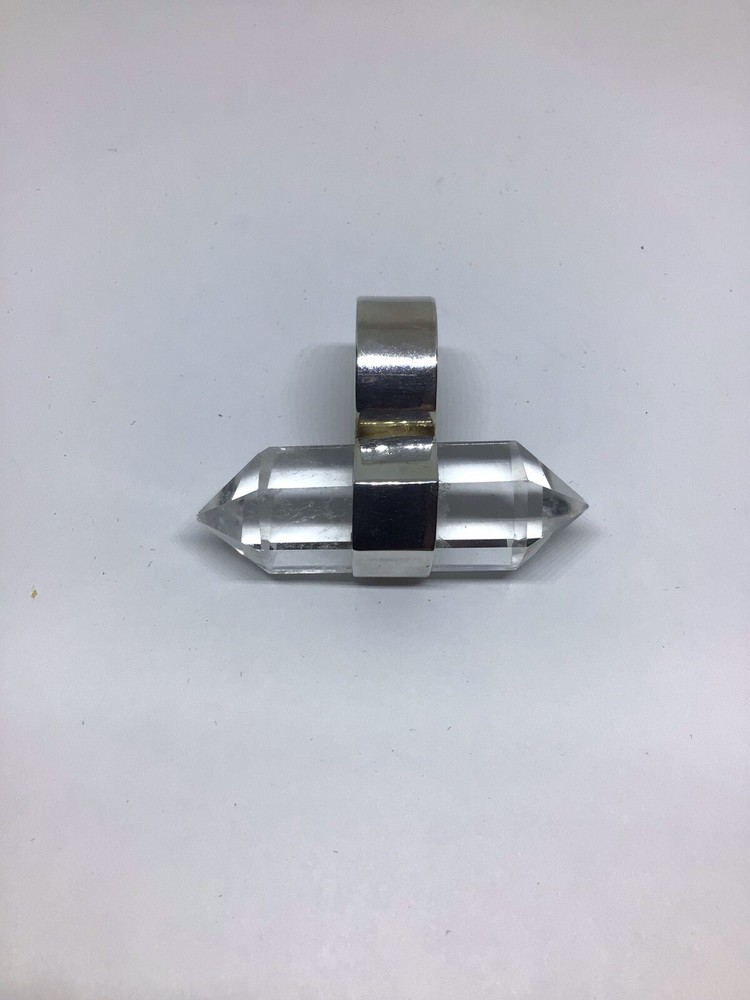 Natural Clear Quartz Crystal - Sterling Ring