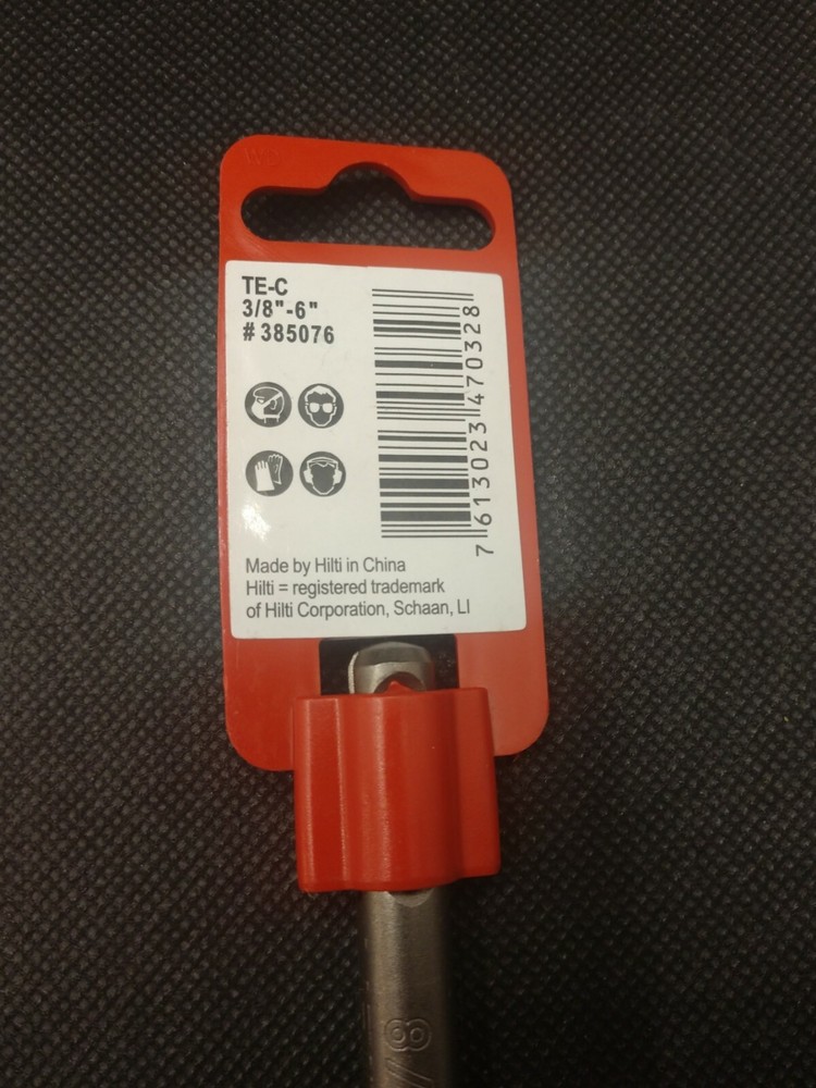 4 EA HILTI TE-C 3/8" x 6" drill bits 385076