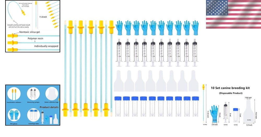 Artificial Insemination Dog Breed Kit, 10 Set Essentials