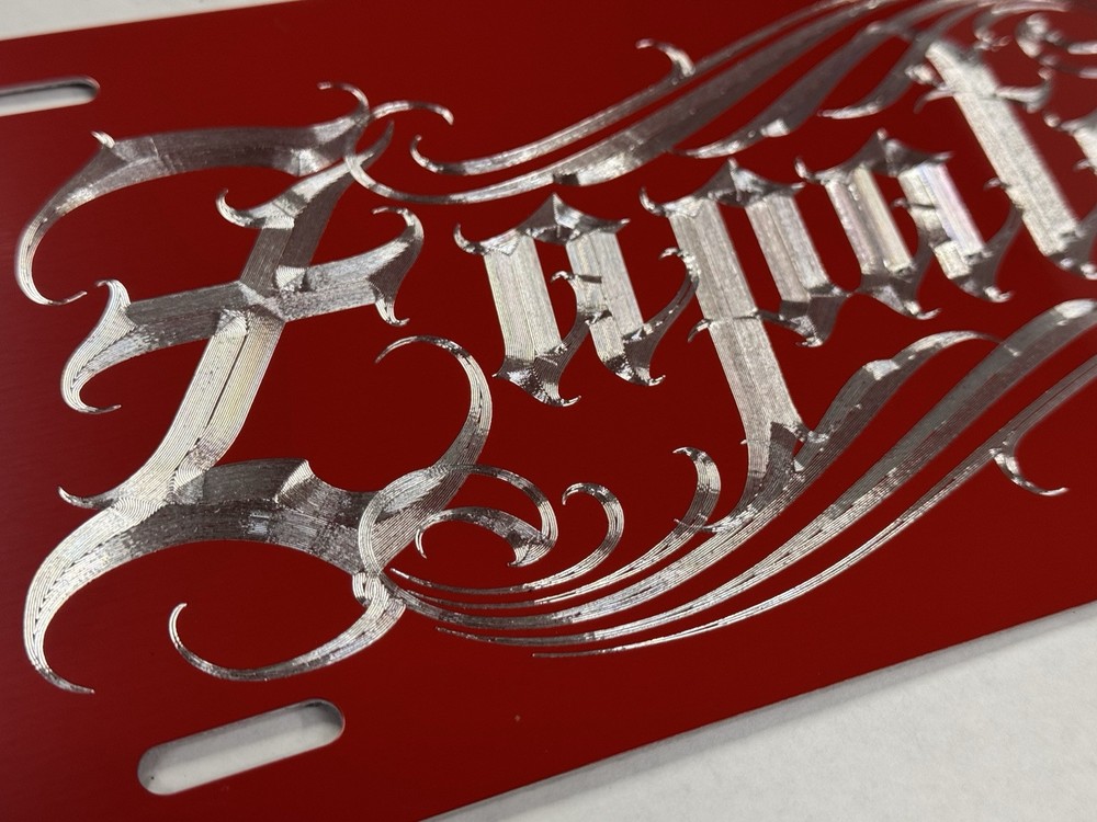 Custom Personalized Name 🔥REFLECTIVE Diamond Etched License Plate Front Car Tag