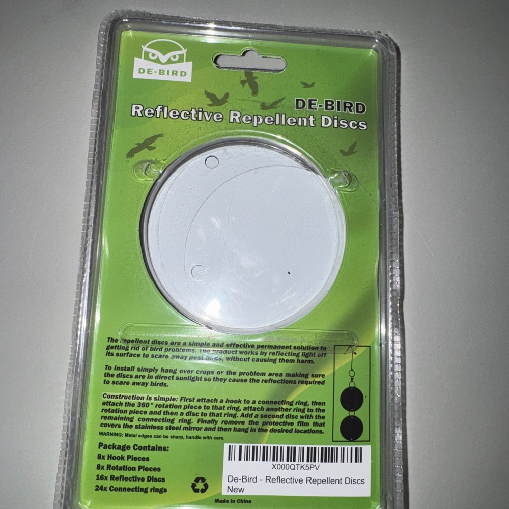 De-Bird Reflective Repellent Discs 16 New