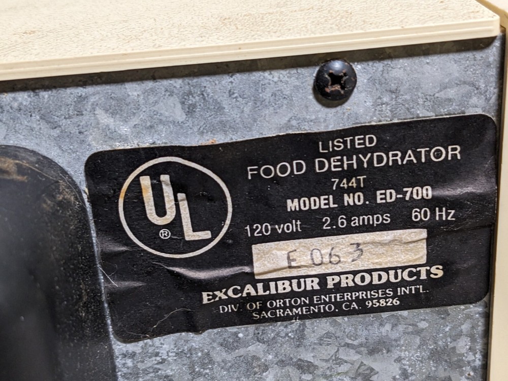 Excalibur ED-700 Food Dehydrator 4 Tray