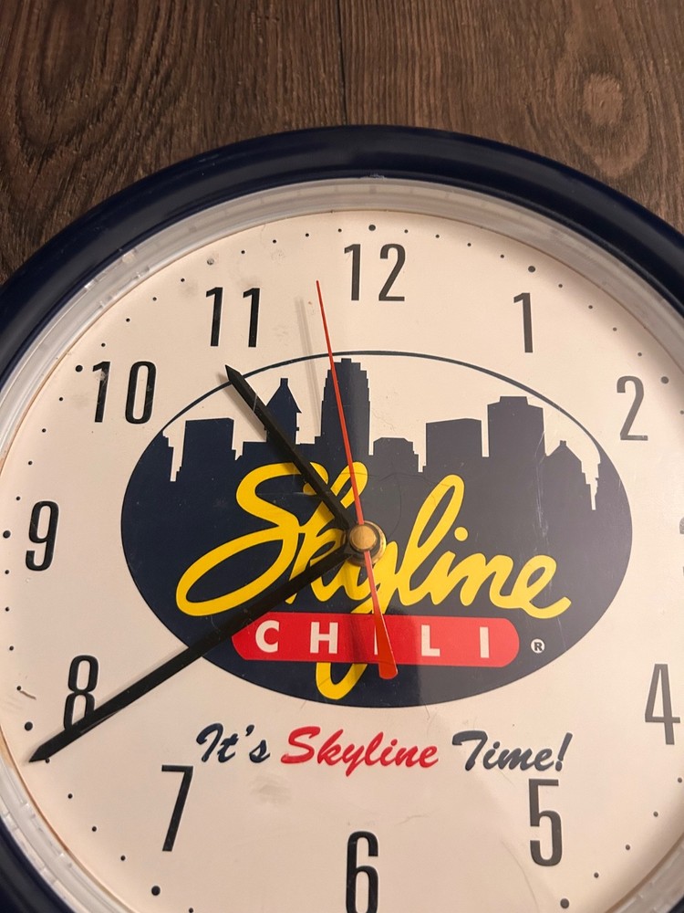 skyline chili wall clock tested working