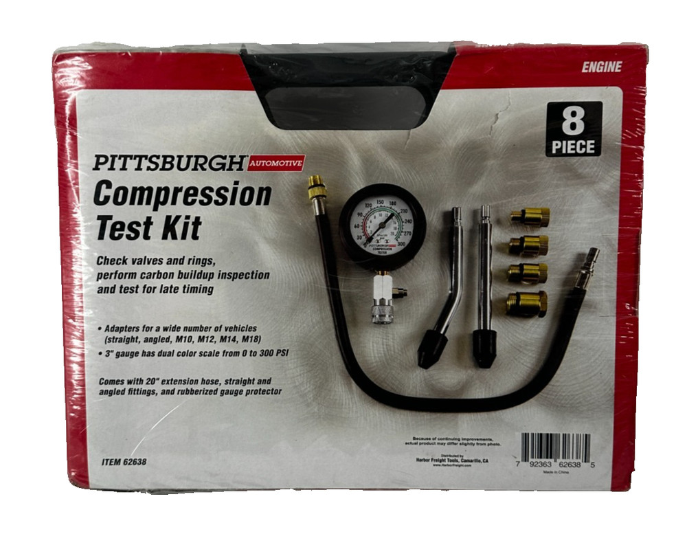 Pittsburgh Automotive 8pc Compression Test Kit 62638