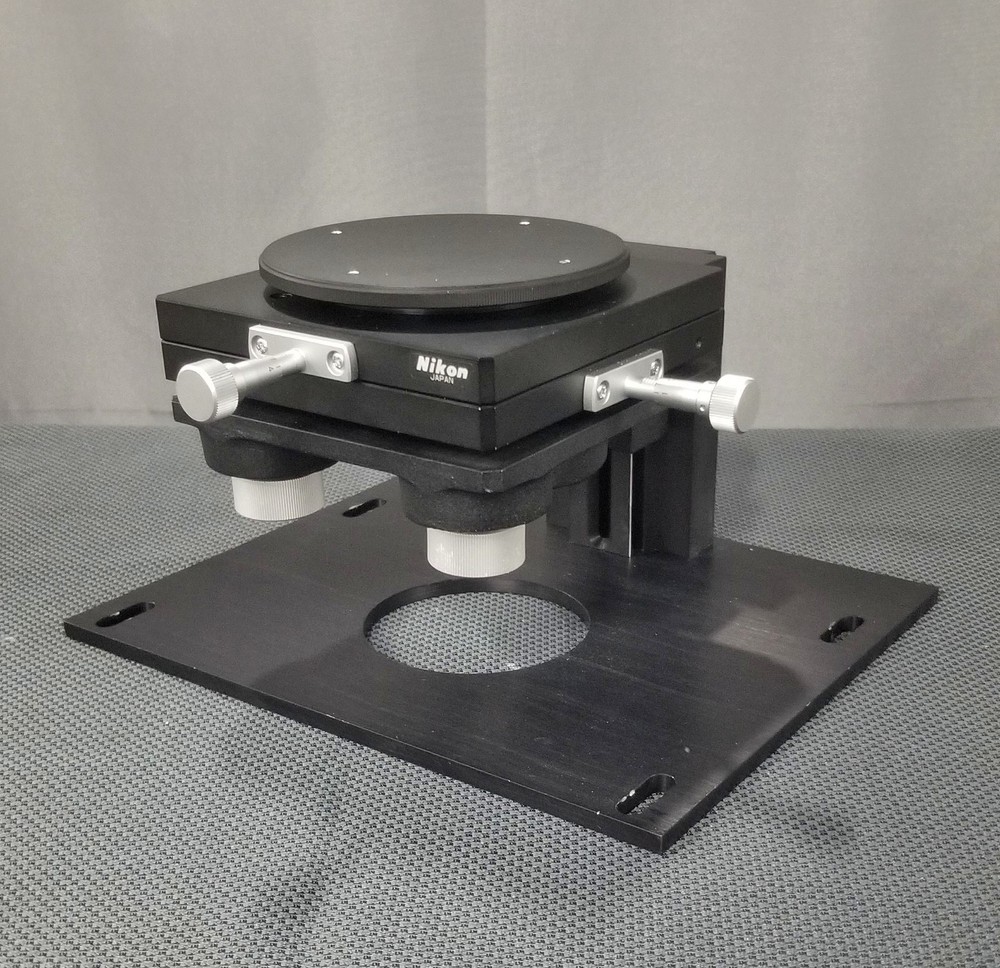 Nikon Interferometry Stage IF Tilting Rotating XY w/ Toolmaker Microscope Mount