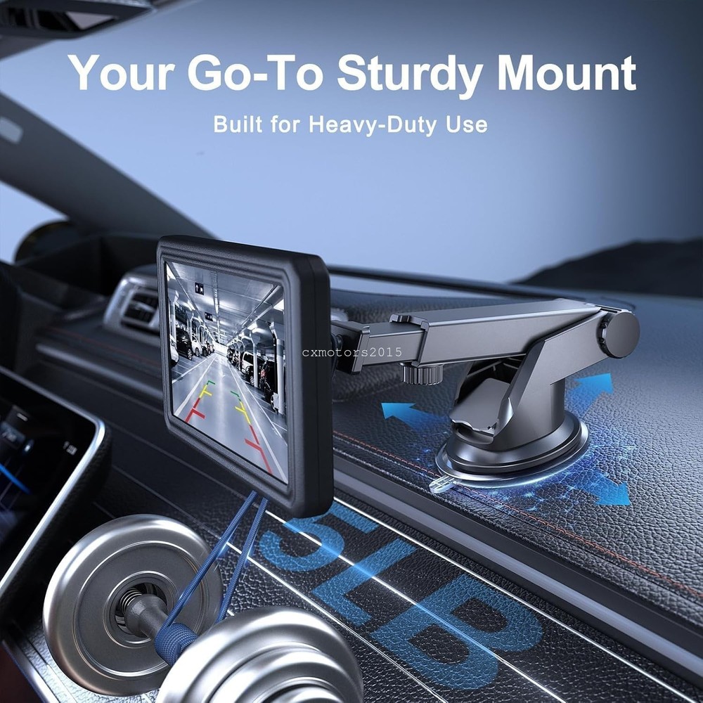 7-11" CarPlay Screen Suction Cup Mount 4-Tab Bracket Windshield Dashboard Holder