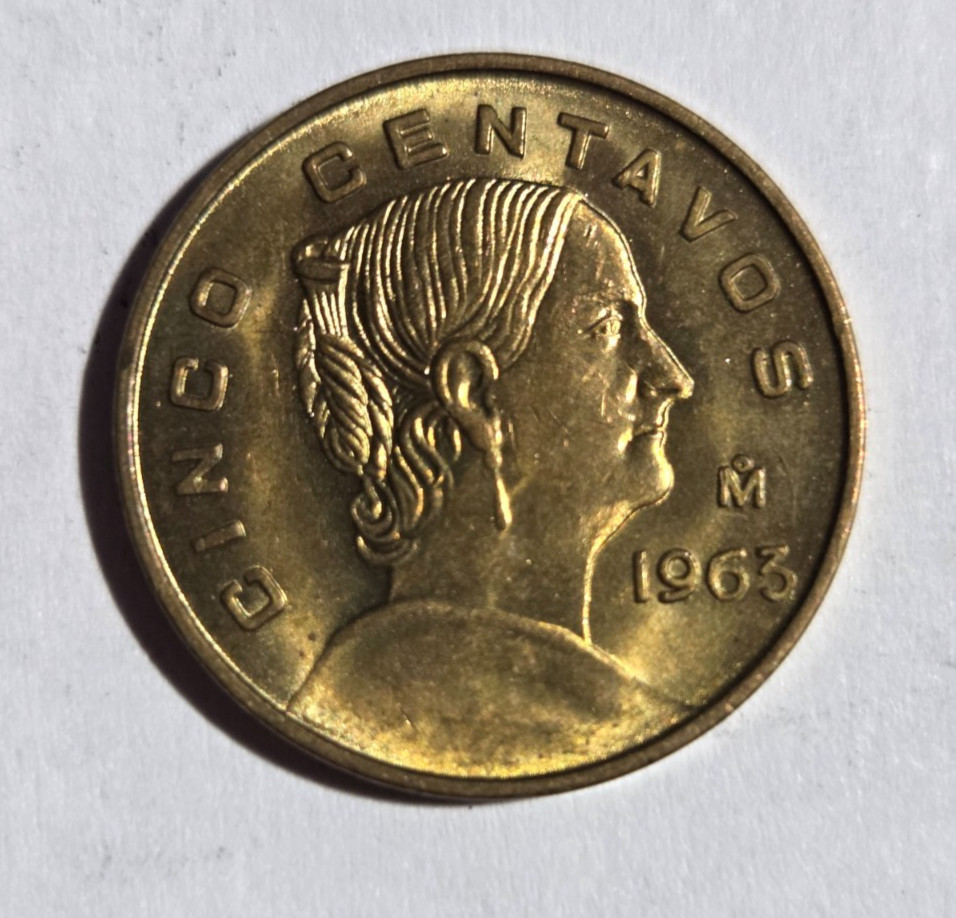 1963 Mexico Cinco 5 Centavos