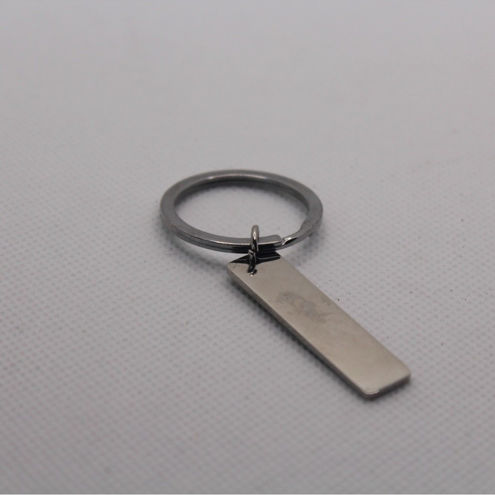 Silver Keychain with Engraved Message