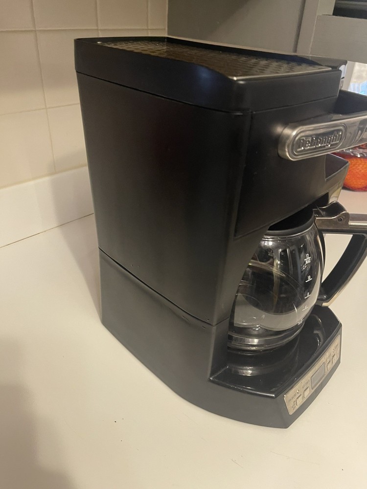 DeLonghi DCF212T Programmable 12 Cup Coffee Maker Front Access Black TESTED