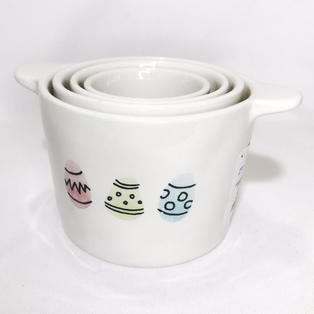 Rae Dunn Easter Egg Measuring Cups Brand New Numbered 1 - 1/4