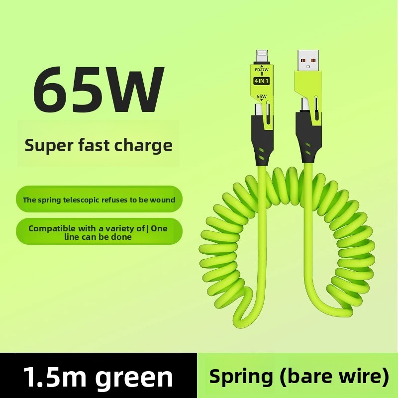 4 IN 1 data Transfer And Fast Charging Cable, Fully Compatible
