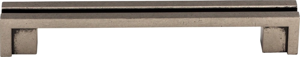 Top Knobs TK56PTA Flat Rail Pull 5" (c-c) Pewter Antique
