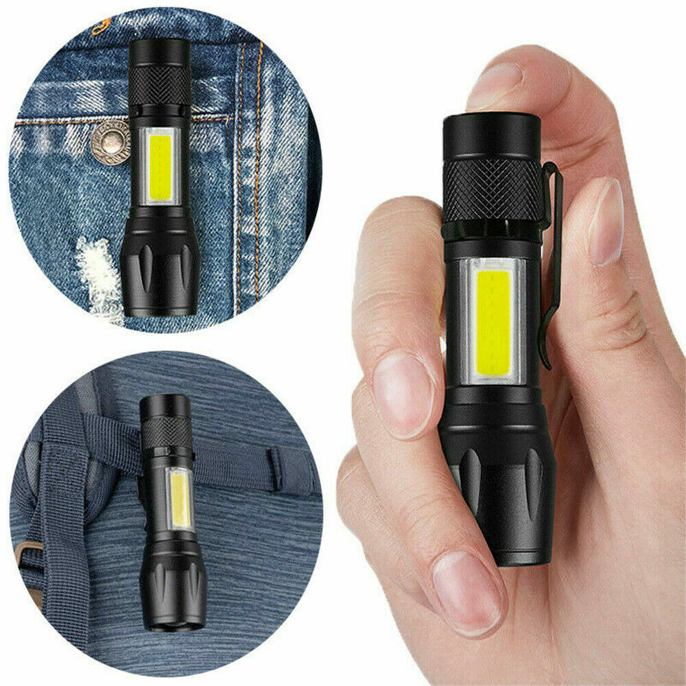 3X Super Bright LED Tactical Flashlight Mini USB Rechargeable Lamp 3 Modes Light