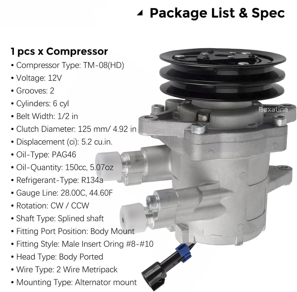 TM-08 Air Conditioning Compressor 6733655 for Bobcat Compact Track Loader